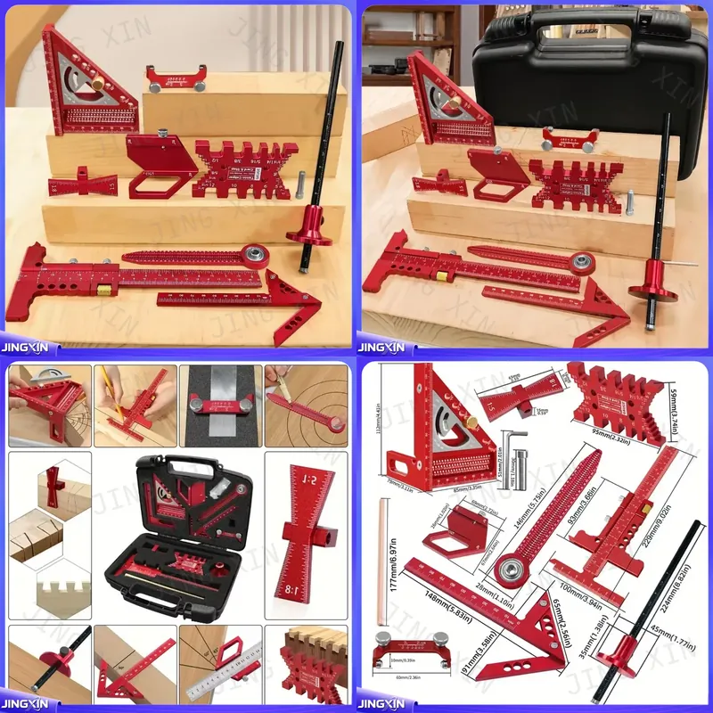 Workshop Joinery Tools - Juego de reglas cuadradas multifuncionales personalizadas