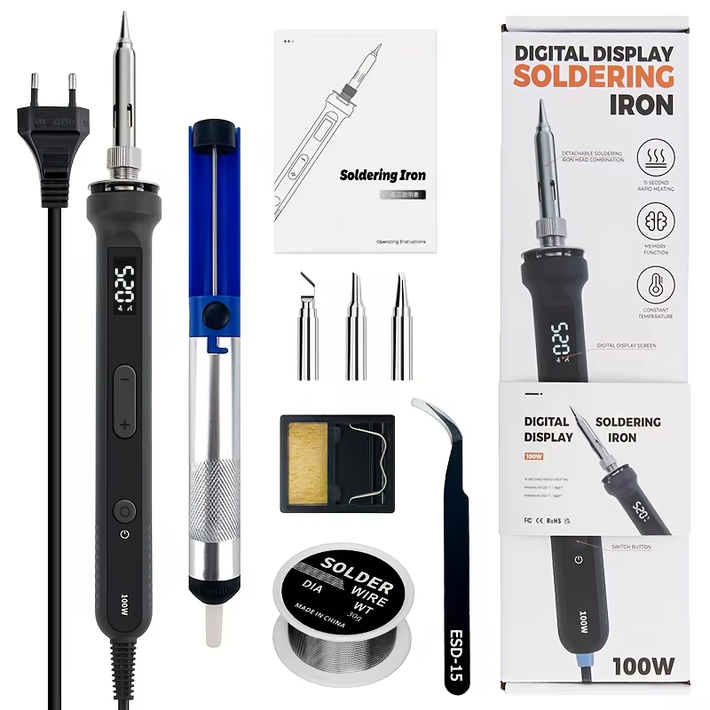 Tools For Electronic Workshop - Kit de soldador digital de 100W,