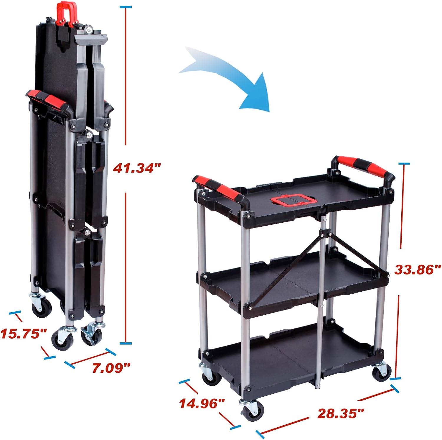 Carrito de Servicio Plegable d - Tools For Garage Workshop reseña y precio